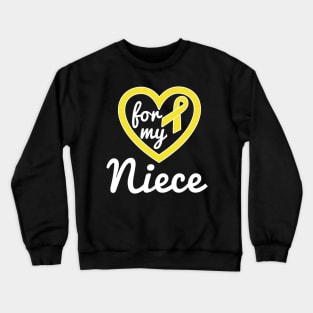 Sarcoma Cancer Shirt for Niece Ribbon Awareness Products Crewneck Sweatshirt